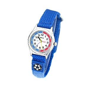 Lorus Boyand#39;s Blue Velcro Strap Football Watch