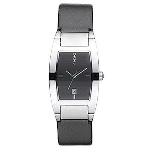 DKNY Menand#39;s Leather Strap Watch