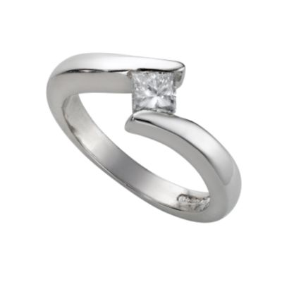 18ct white gold third carat diamond solitaire ring - Product number 4208161