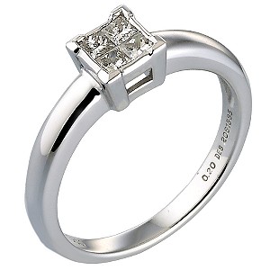 Princessa Platinum 1/5 Carat Princessa Diamond Ring