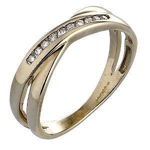 9ct gold 1/10 Carat Diamond Eternity Ring