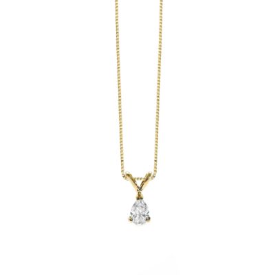 18ct gold quarter carat diamond pendant