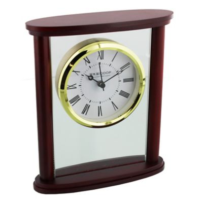 Wood & Glass Mantel Clock H.Samuel