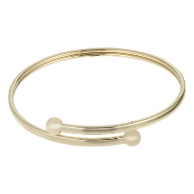 H Samuel 9ct Yellow Gold Cross Over Torque Bracelet