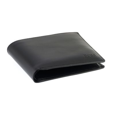 Hugo Boss Black Leather Wallet With Coin Holder