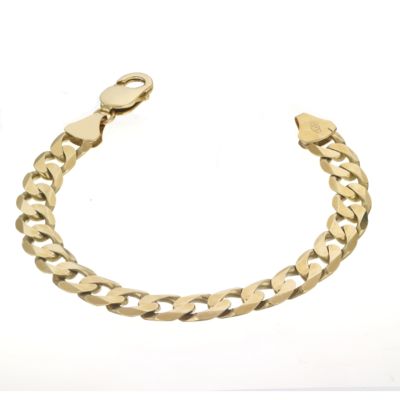 9ct Yellow Gold Solid Curb Bracelet