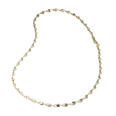 9ct gold matt polished twist necklace