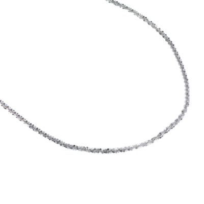 9ct white gold 18'' criss-cross chain
