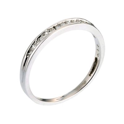 9ct White Gold 1/10 Carat Diamond Eternity Ring