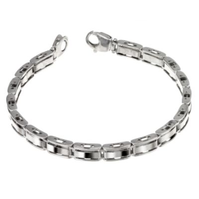 9ct white gold slim watch bracelet - Product number 4268040