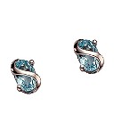 9ct white gold blue topaz stud earrings