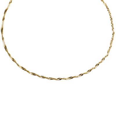 9ct Gold Twist Curb Chain Necklace