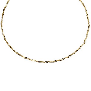 9ct Gold Twist Curb Chain Necklace