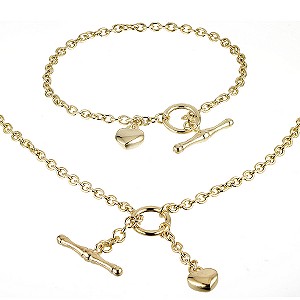 9ct gold Necklace and Bracelet