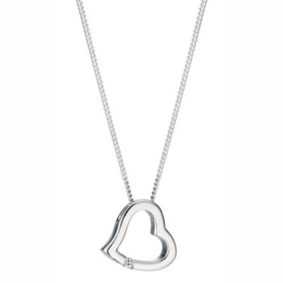 H Samuel Sterling Silver Heart Pendant