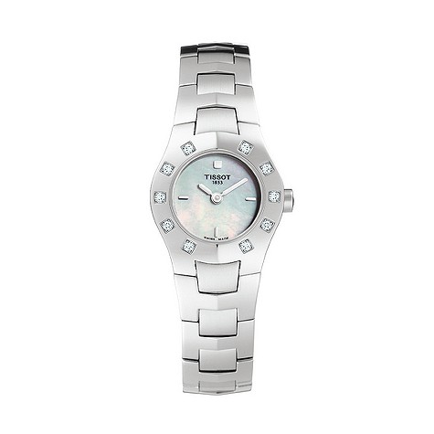 Tissot T-Round ladies' stainless steel diamond watch