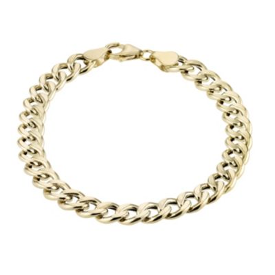 H Samuel 9ct Gold 8`` Curb Bracelet