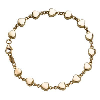 18ct gold heart bracelet - Product number 4305841