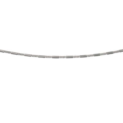 18ct white gold bar and bead necklace at Ernest Jones