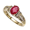 18ct Gold Ruby And Diamond Ring