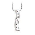 Silver Wave Bar Pendant