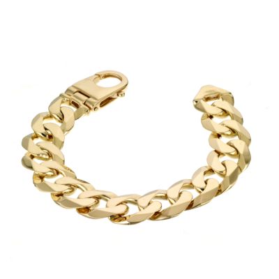 9ct Yellow Gold Solid Curb Bracelet - Product number 4320239