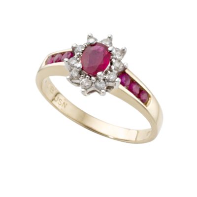 9ct gold ruby and diamond ring - Product number 4331893