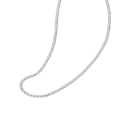 9ct white gold open curb link chain - Product number 4341007