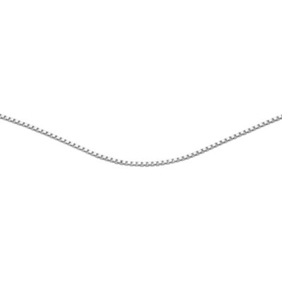 9ct white gold 16"" small box chain - Product number 4341074