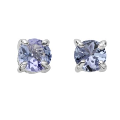 9ct white gold tanzanite stud earrings - Product number 4343255