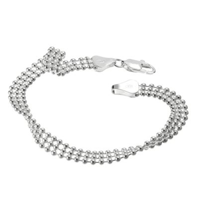 Sterling Silver Ball Mesh Bracelet