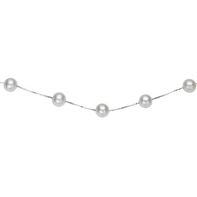 9ct white gold cultured freshwater pearl necklace. - Product number 4380223