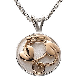 Silver and 9ct Rose Gold Tree of Life Pendant