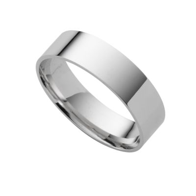 Men's 18ct white gold wedding ring