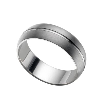 Men's 18ct white gold wedding ring - Product number 4393309