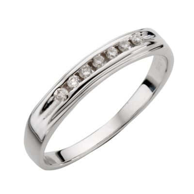 18ct White Gold Channel Set Diamond Ring - Product number 4402375