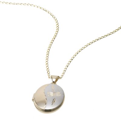 9ct gold Oval Butterfly Locket