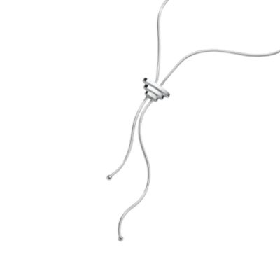 Emporio Armani sterling silver lariat necklace