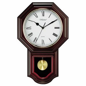 Hexagonal Wood Effect Wall Clock