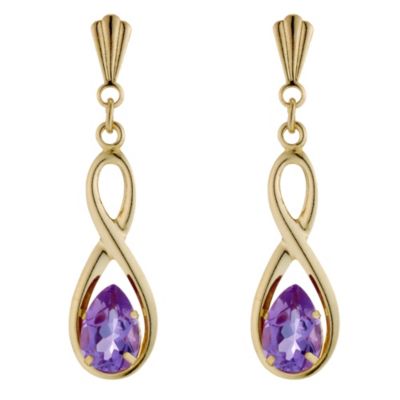 H Samuel 9ct Gold Amethyst ``Figure of