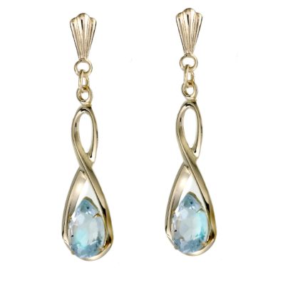 Blue Topaz Drop Earrings