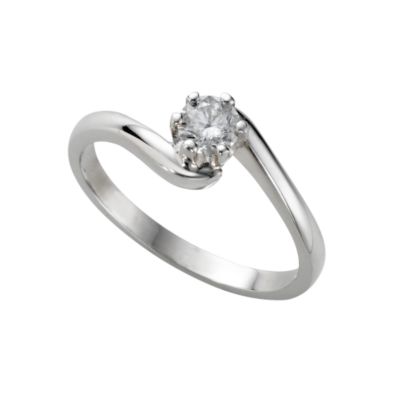 18ct white gold third carat diamond solitaire ring - Product number 4452682