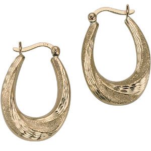 Small Glitz Diamond-cut Creole Earrings
