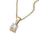9ct gold quarter carat diamond pendant