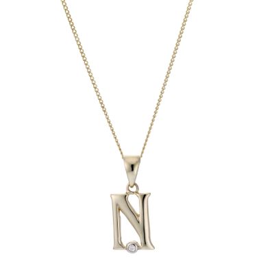 9ct Yellow Gold Letter Pendant N - Product number 4464796