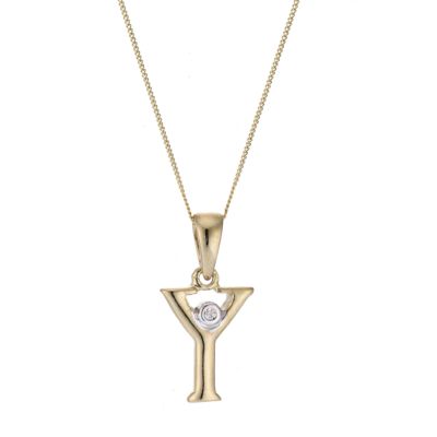 9ct Yellow Gold Letter Pendant Y - Product number 4464915