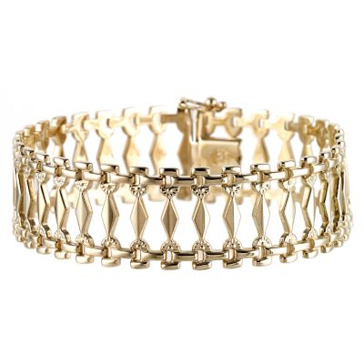 H Samuel 9ct Gold Hollow Mini Cleopatra Bracelet