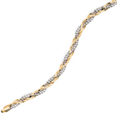 9ct Two Colour Gold Bracelet