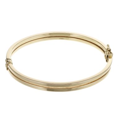 9ct Yellow Gold Double Hinged Bangle - Product number 4467116