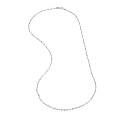 9ct White Gold Singapore 18` Chain